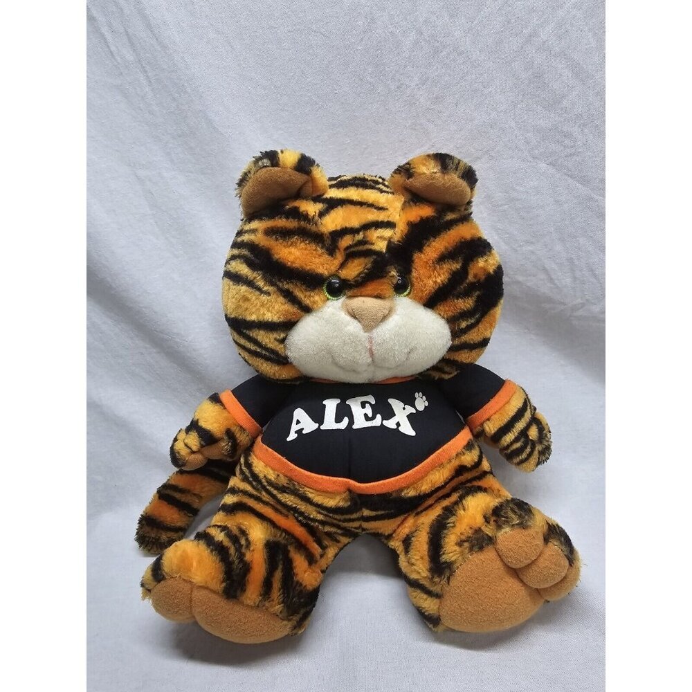 Vintage 1993 AVON ALEX the Roaring / Purring Sound Tiger 10" Plush Stuffed Toy